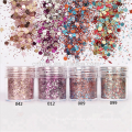 Flocons de paillettes ultra-minces d&#39;art de clou mixte de paillettes 1mm 2mm 3mm, couleur de DIY